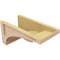Ekena Millwork 8"W x 16"D x 8"H Wide Viola Rough Cedar Woodgrain TimberThane Corbel, Primed Tan CORUR08X16X08VIORCPR - alternate 4